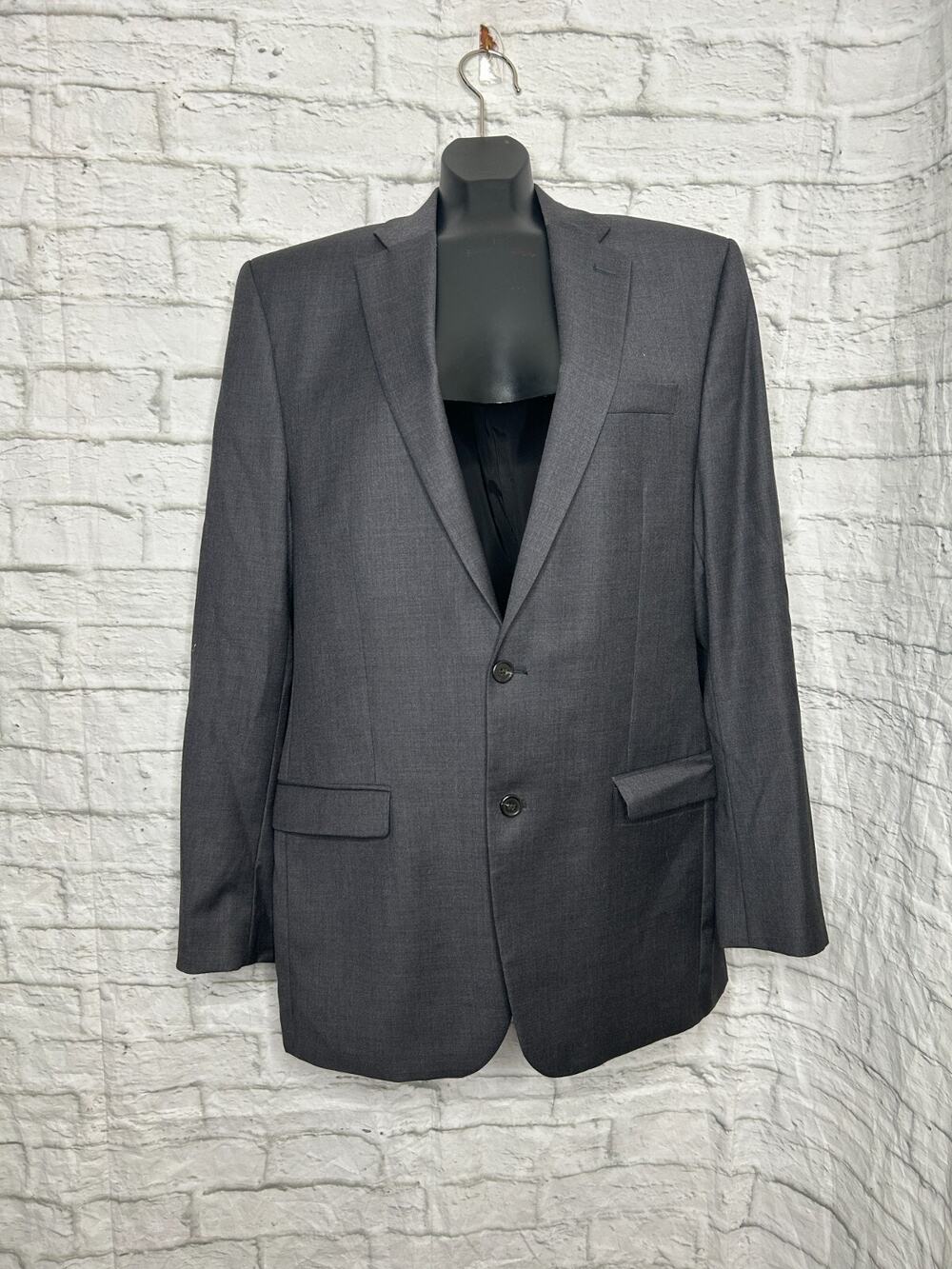 Michael Kors Mens Sport Coat Charcoal Suit Jacket Blazer Stitching Detail 48L